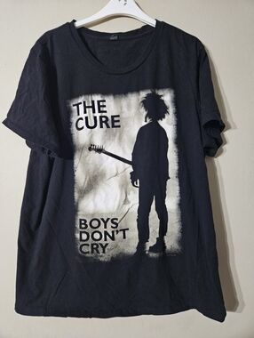 The Cure 'Boys Don't Cry' Short Sleeve Graphic Tee - Black